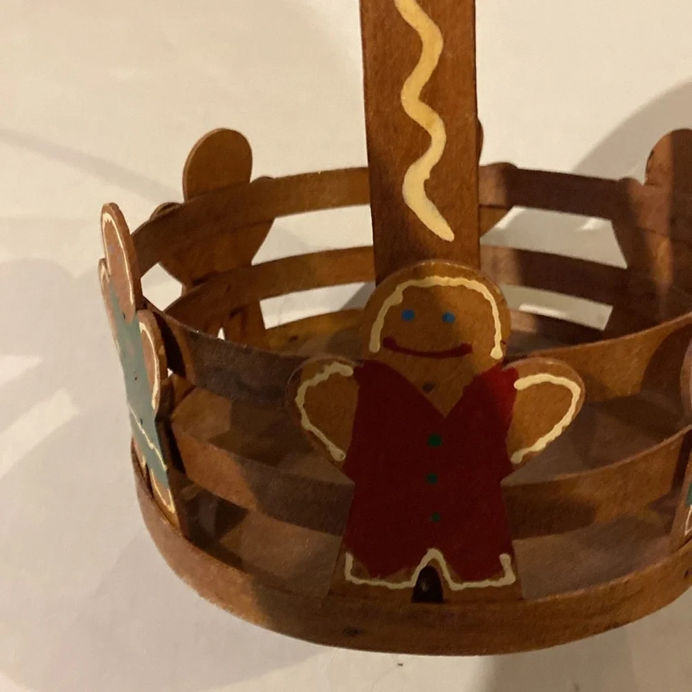 Vintage Gingerbread Man Basket